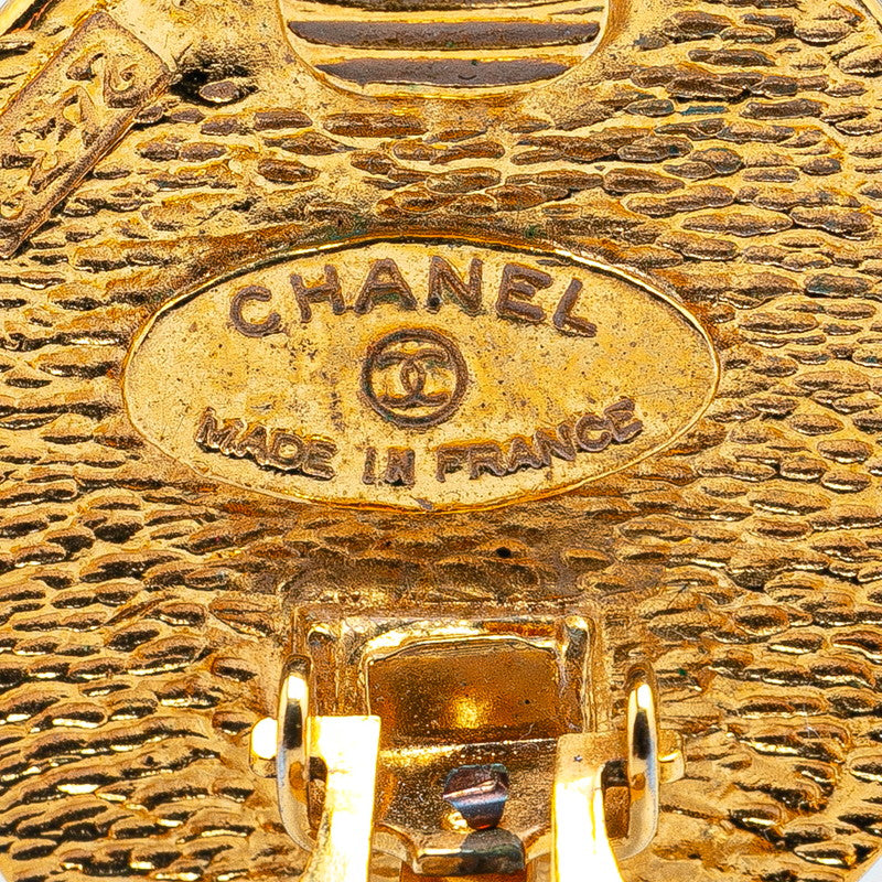 Chanel Coco Mark Gold Plated Earrings