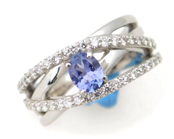 Tanzanite Diamond Ring PT900 Platinum