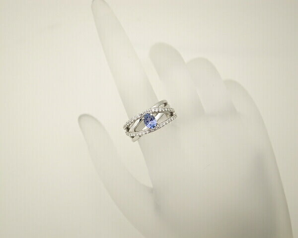 Tanzanite Diamond Ring PT900 Platinum