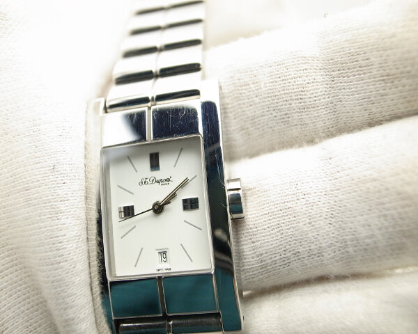 S.T. Dupont Geometry Ladies Watch Stainless Steel Quartz in Very Good Condition