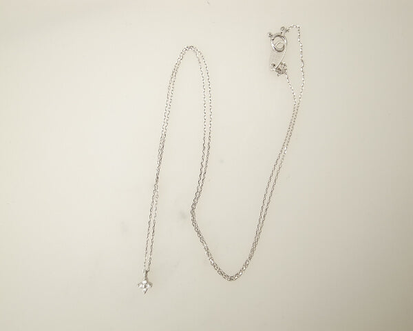 K10WG Diamond Necklace 39.5cm White Gold in Great Condition