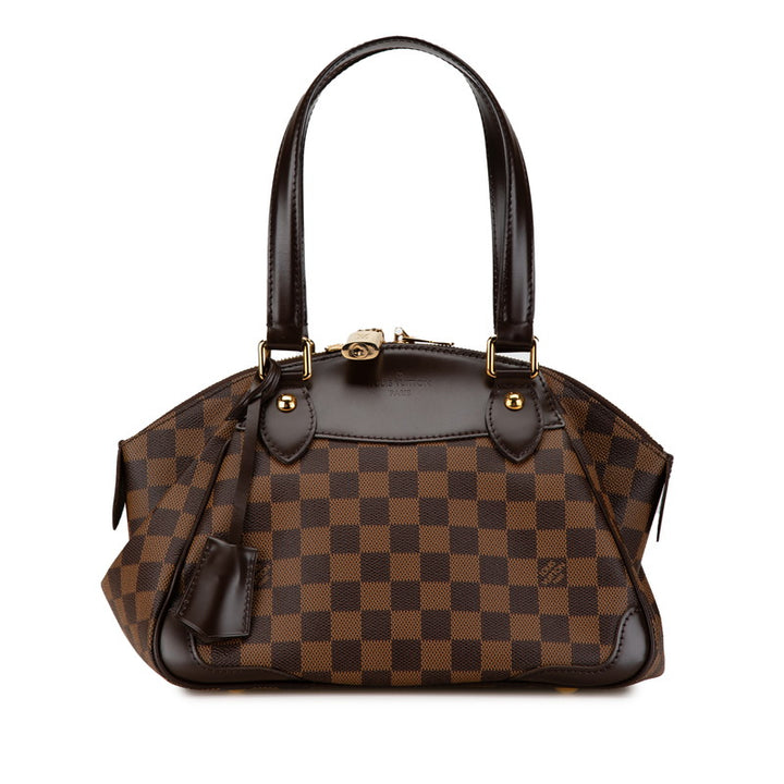 Louis Vuitton Damier Verona PM Handbag Brown in Great Condition