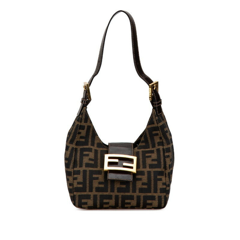 Fendi Mini Mamma Bucket Handbag Canvas Leather