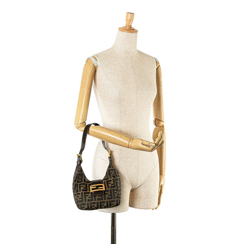 Fendi Mini Mamma Bucket Handbag Canvas Leather