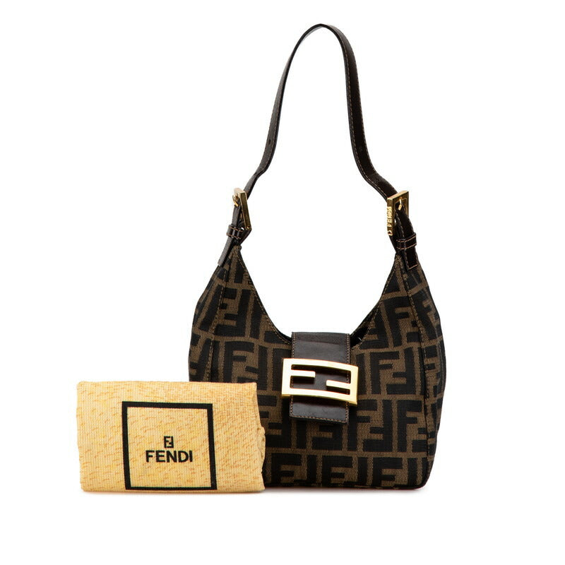 Fendi Mini Mamma Bucket Handbag Canvas Leather