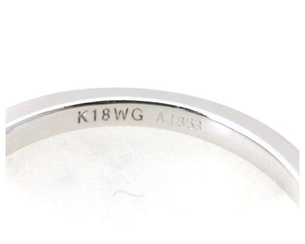 K18WG Diamond Ring 0.07ct 11 Size White Gold in Great Condition