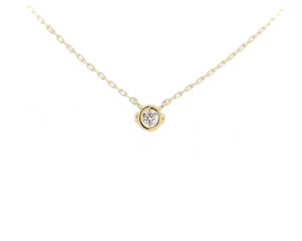 Pre-owned AHKAH Diamond Necklace 0.05ct 18K Yellow Gold in Great Condition