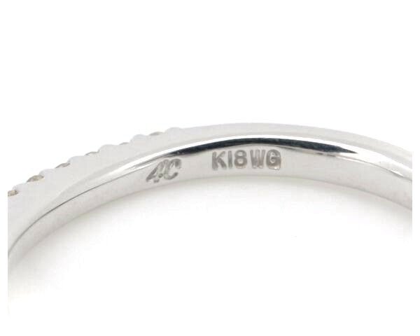 Pre-owned K18WG Diamond Ring Size 12 in Great Condition