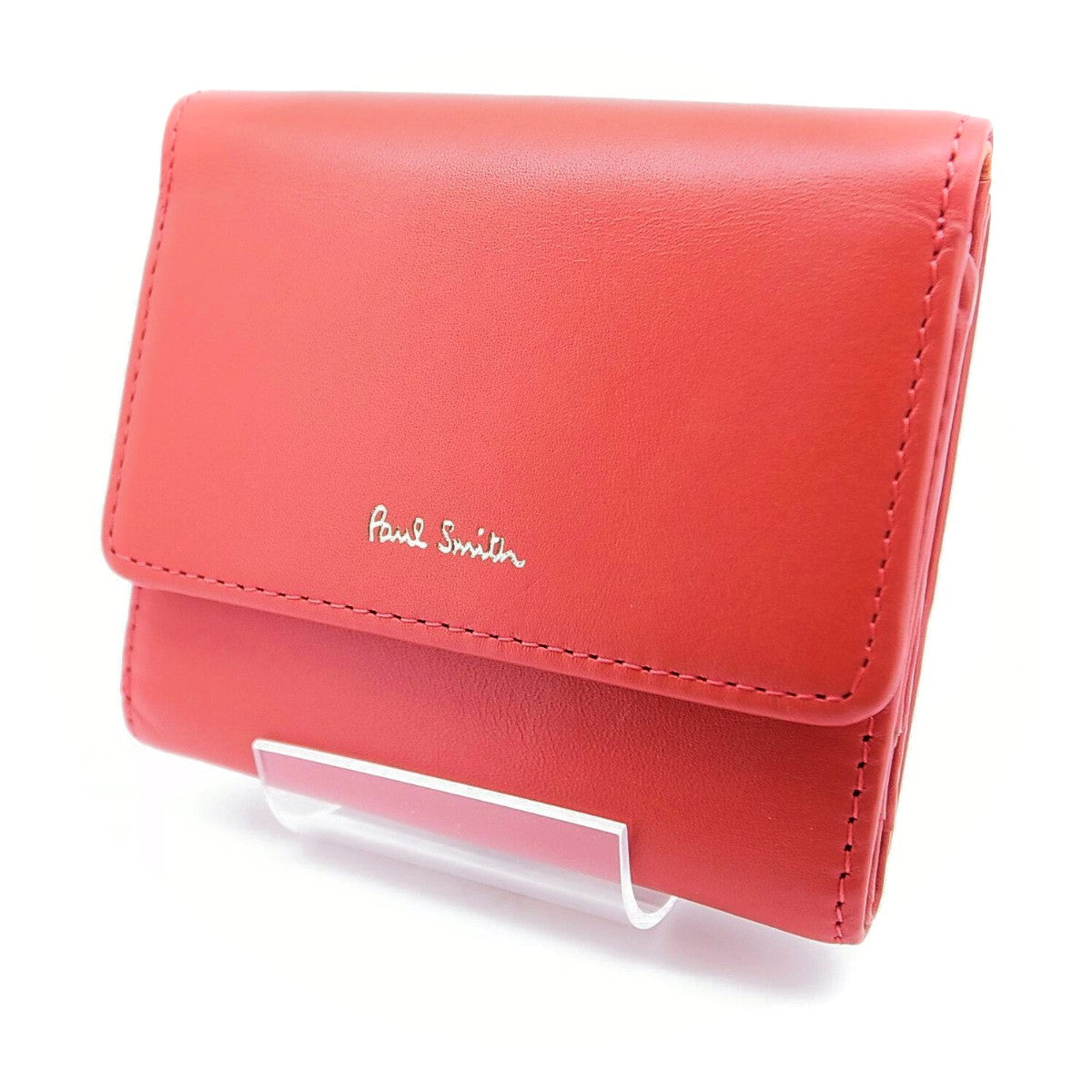 Paul Smith Leather Compact Wallet Red in Pristine Condition