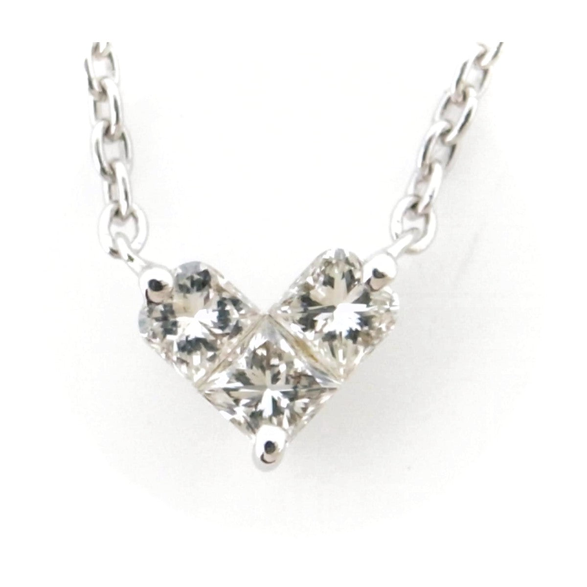 Pre-owned Star Jewelry Diamond Necklace 0.15ct K18WG in Great Condition