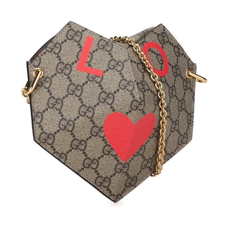 Gucci GG Supreme Small Heart Love Shoulder Bag