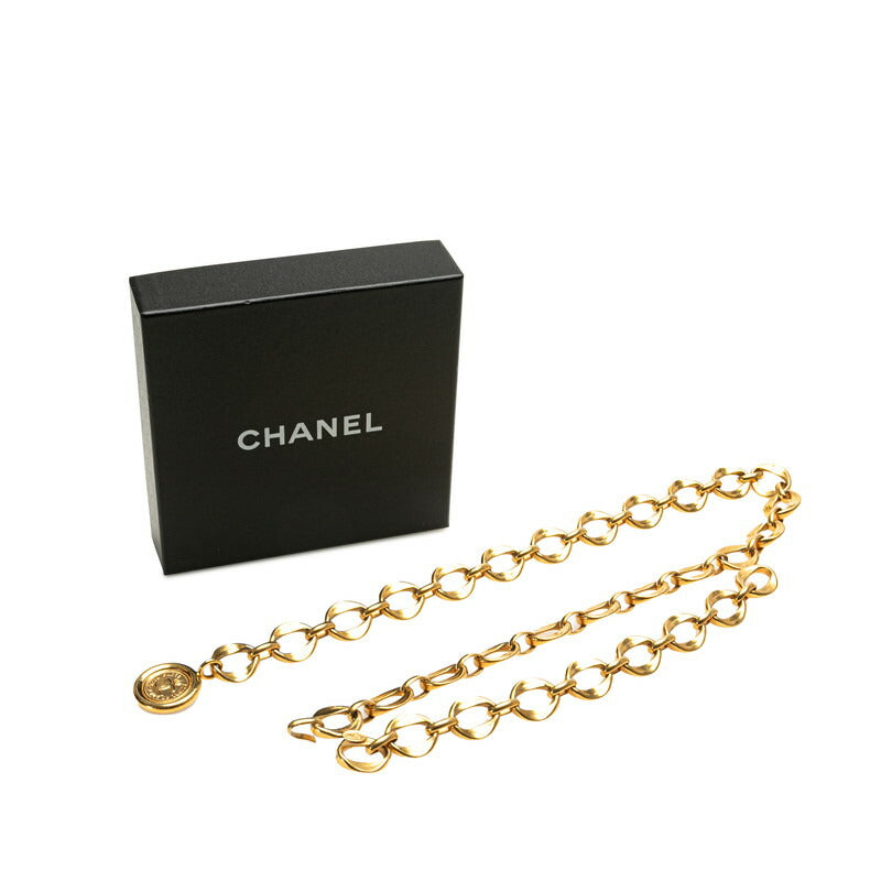 Chanel Coco Mark Medallion Chain Belt Gold