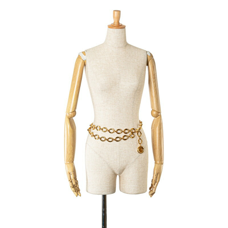 Chanel Coco Mark Medallion Chain Belt Gold