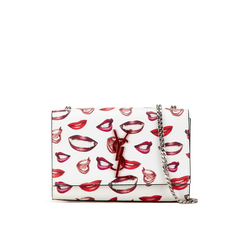 YSL Kate Lip Print Leather Shoulder Bag