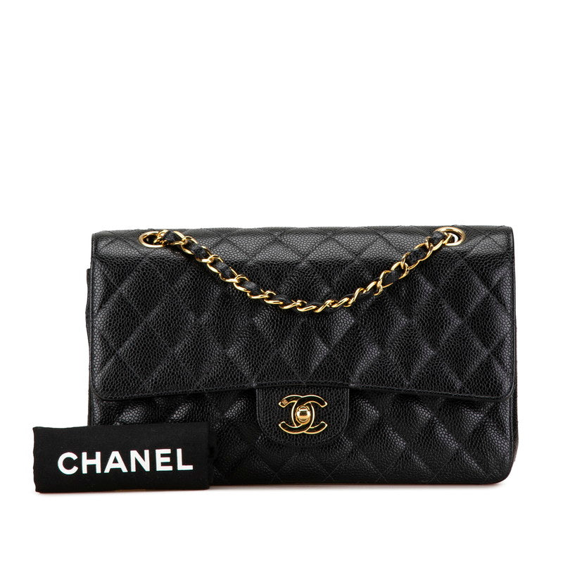 Chanel Caviar Skin Coco Mark Matelasse 25 Chain Shoulder Bag