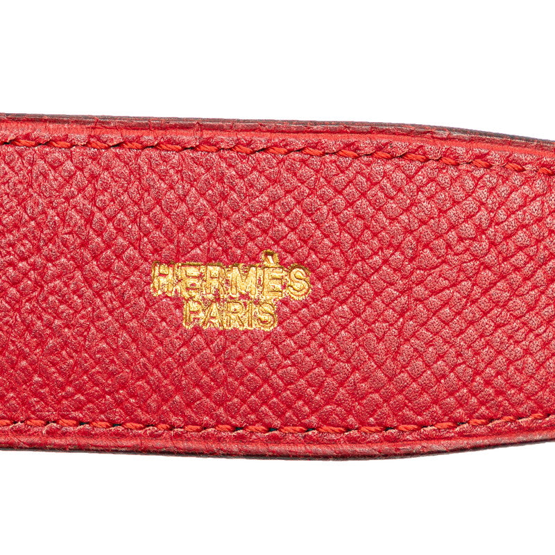 Hermes H Constance Leather Belt Red Black