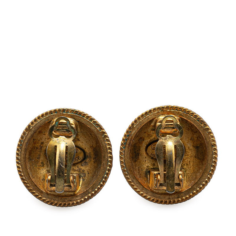 Chanel Vintage Coco Mark Round Earrings