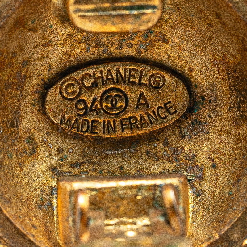 Chanel Vintage Coco Mark Round Earrings