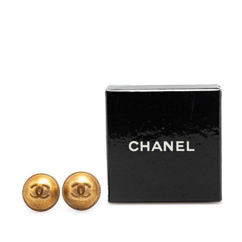 Chanel Vintage Coco Mark Round Earrings