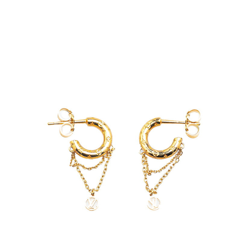 Louis Vuitton Nanogram Mini Hoop Earrings M00572