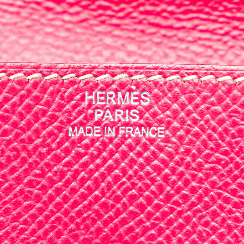 Hermes Le 24 Coin Case Pink Epsom Leather in Very Good Condition