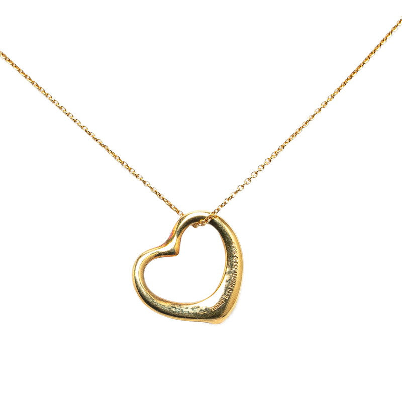 Tiffany & Co Open Heart Necklace K18YG Gold