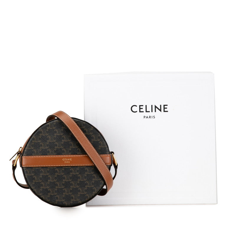 Celine Triomphe PVC Leather Shoulder Bag 10G342CAM