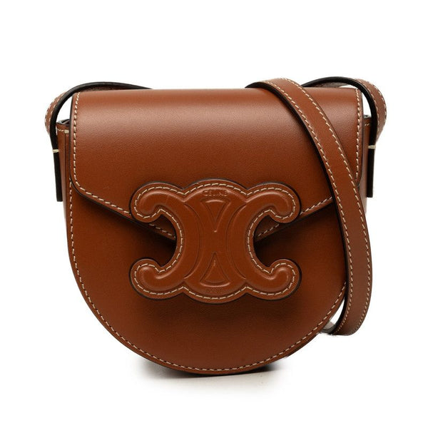CELINE Triomphe Mini Buzas Cuir Leather Shoulder Bag