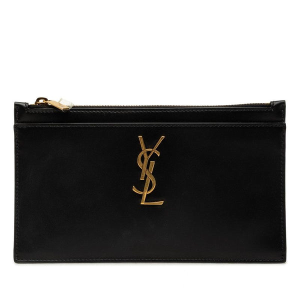Saint Laurent YSL Logo Leather Pouch