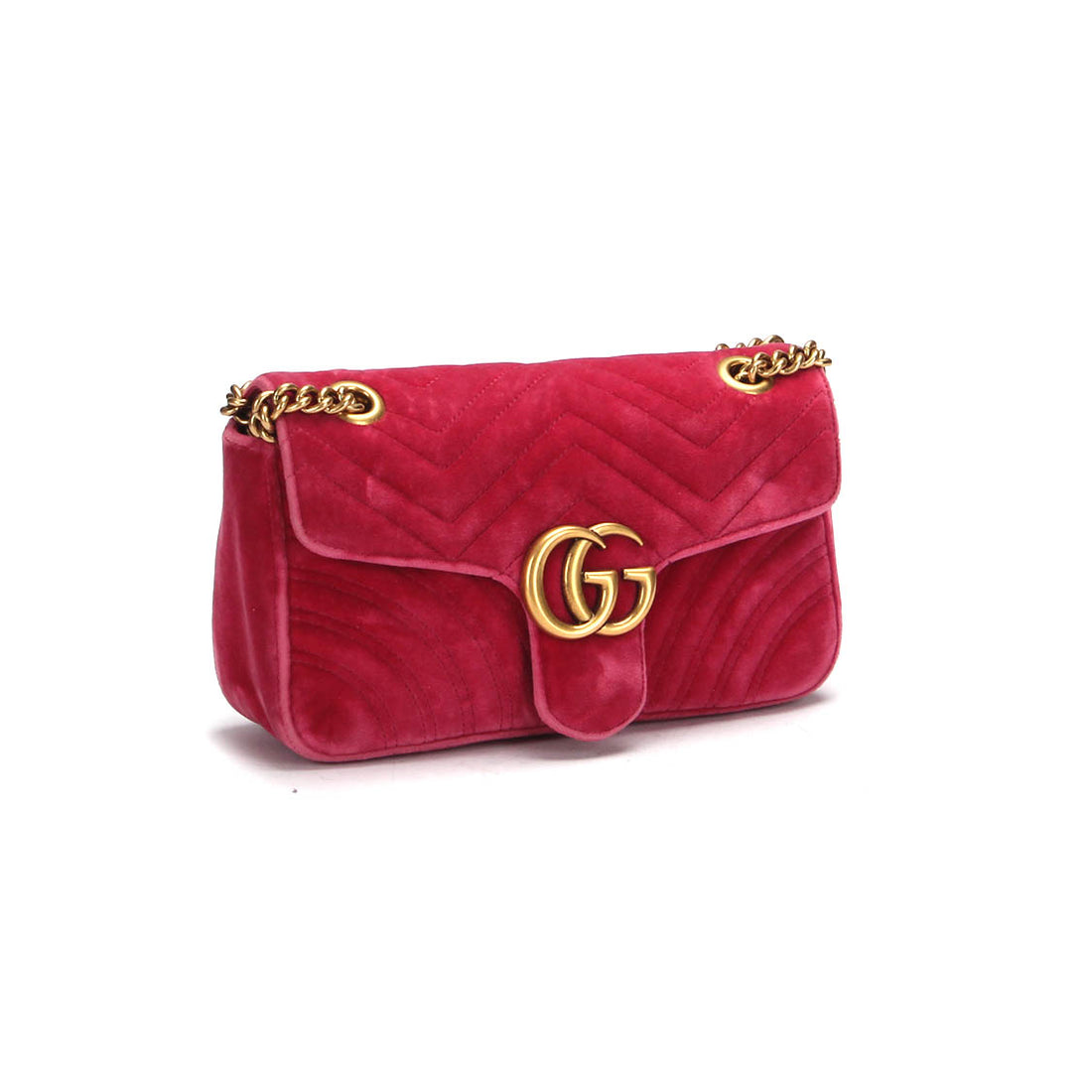 Small GG Marmont Velvet Shoulder Bag 443497