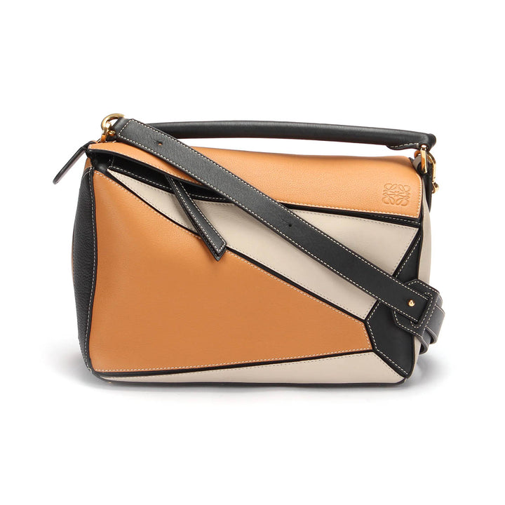 Puzzle Leather Shoulder Bag