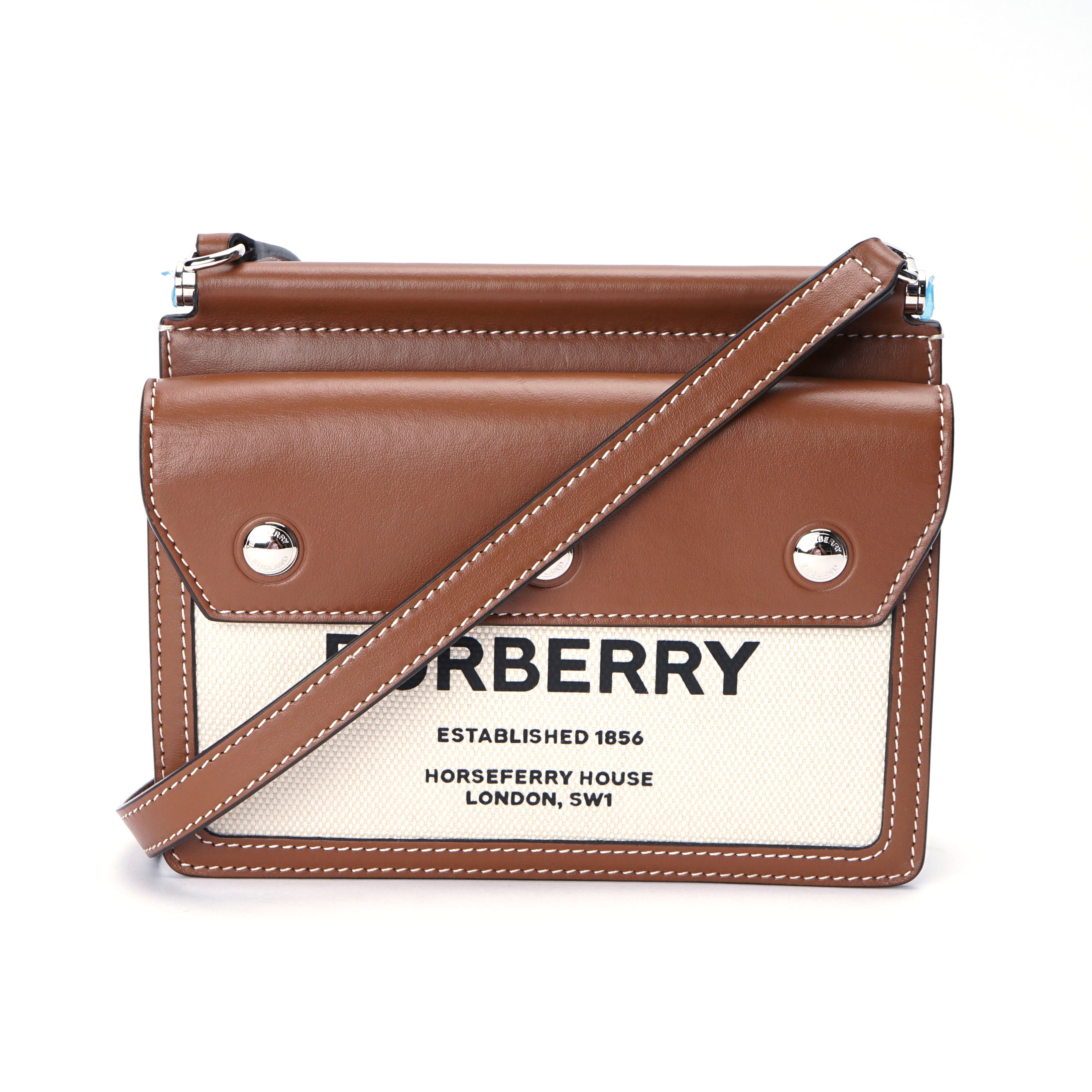 Mini Horseferry Print Title Bag with Pocket Detail