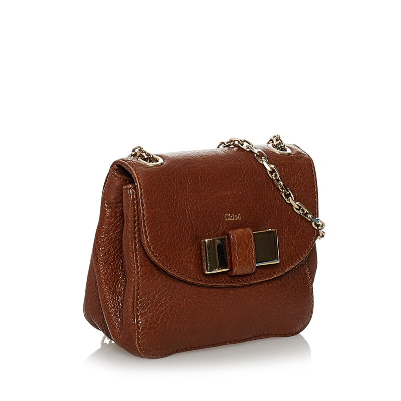 Mini Leather Lily Bow Crossbody Bag