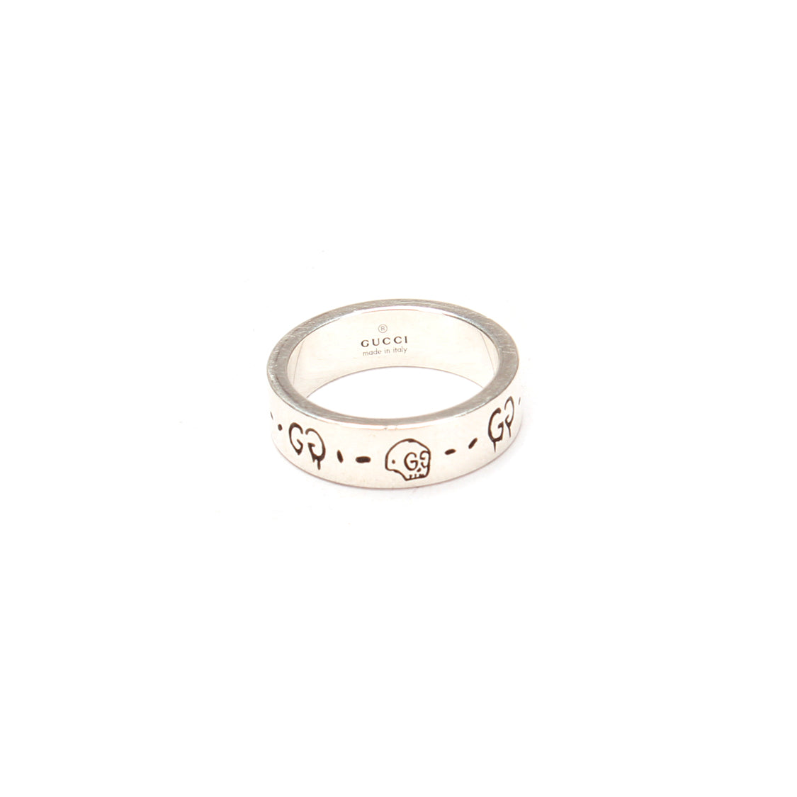 Silver GG Ghost Icon Ring