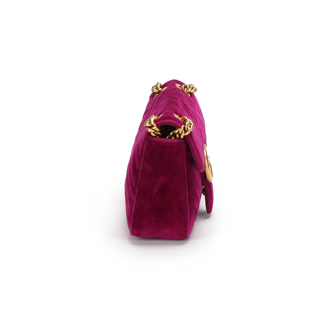 Small GG Marmont Velvet Shoulder Bag 443497