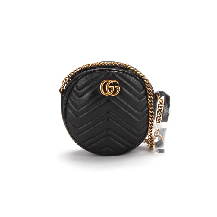 Mini GG Marmont Round Crossbody Bag 550154