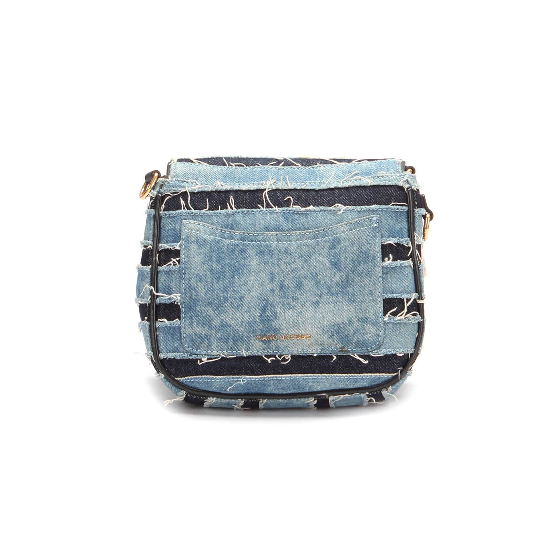 Embroidered Denim Shoulder Bag