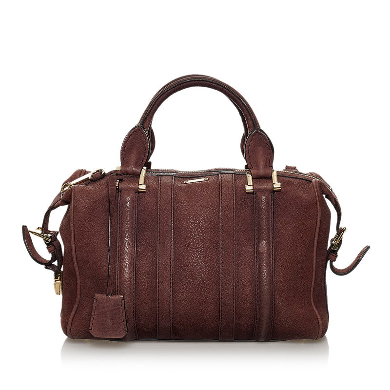 Leather Boston Two-Way Bag