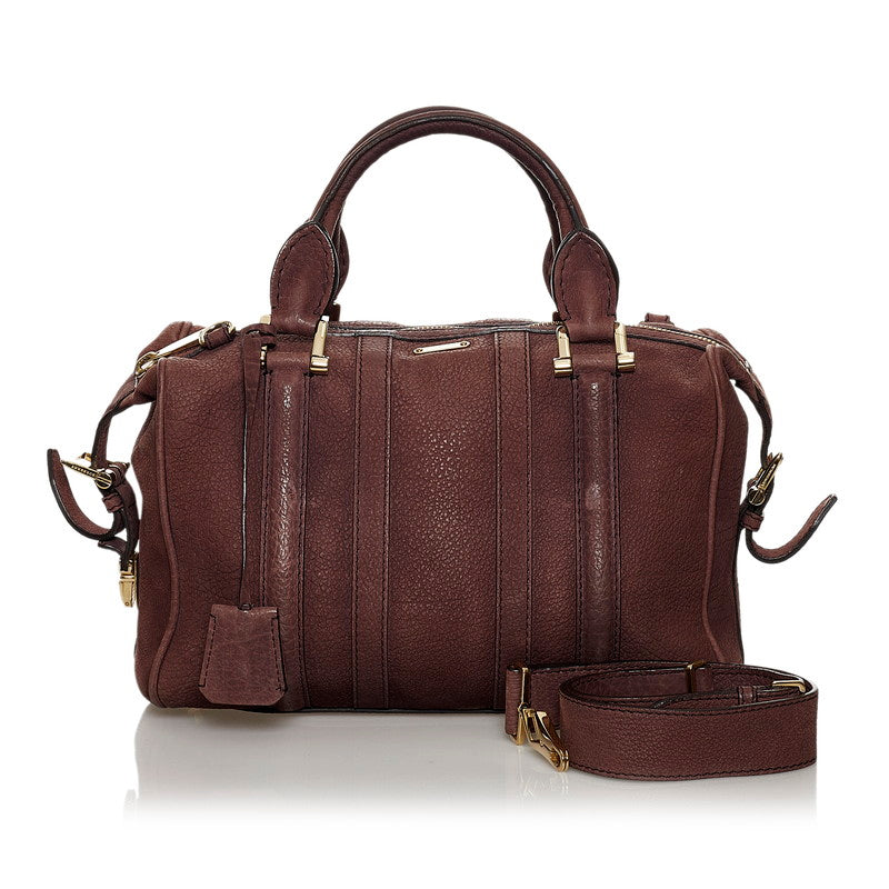 Leather Boston Two-Way Bag