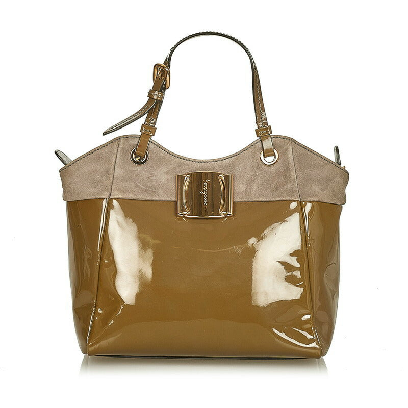 Vara Bow Patent Leather Shoulder Bag