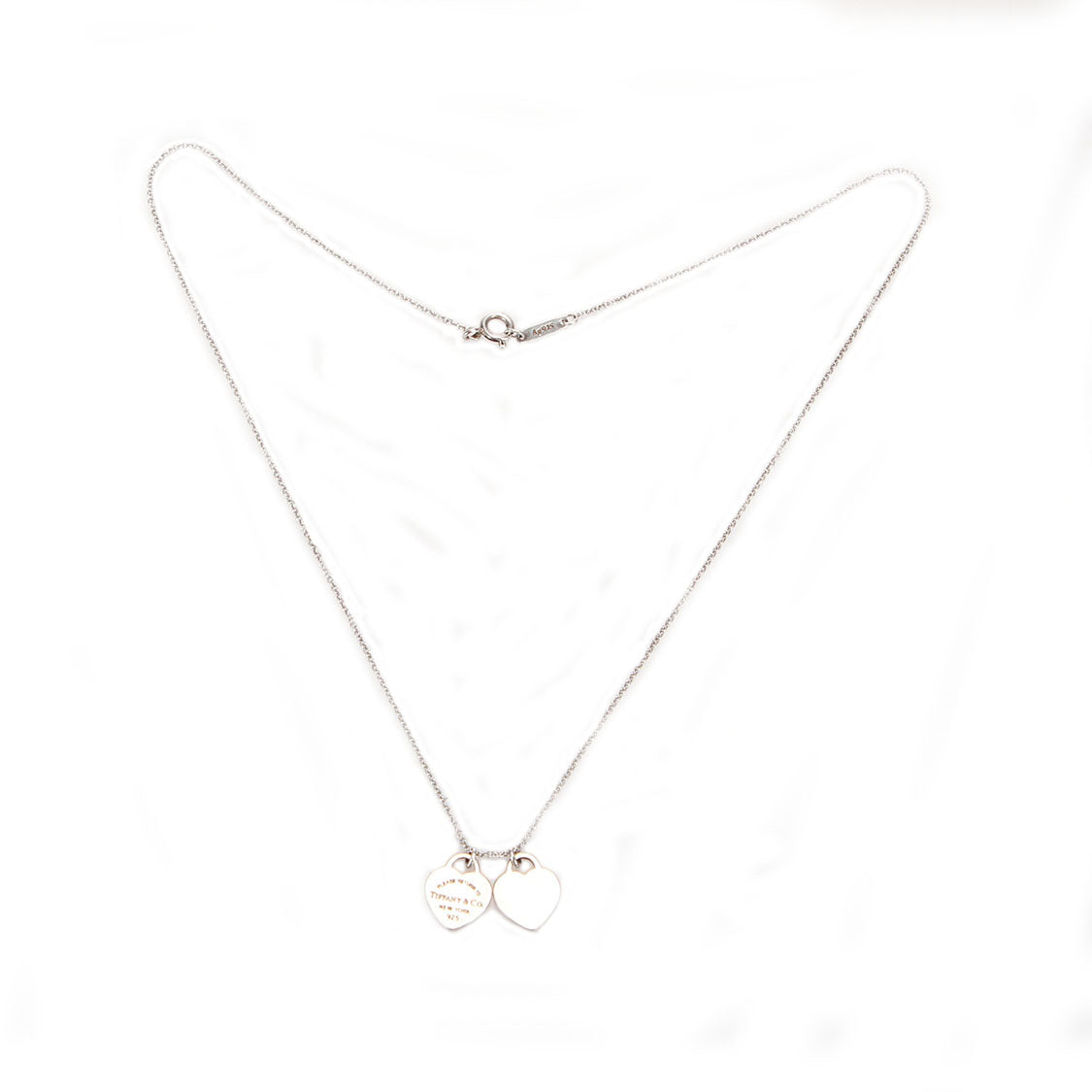Return to Tiffany Double Heart Pendant Necklace