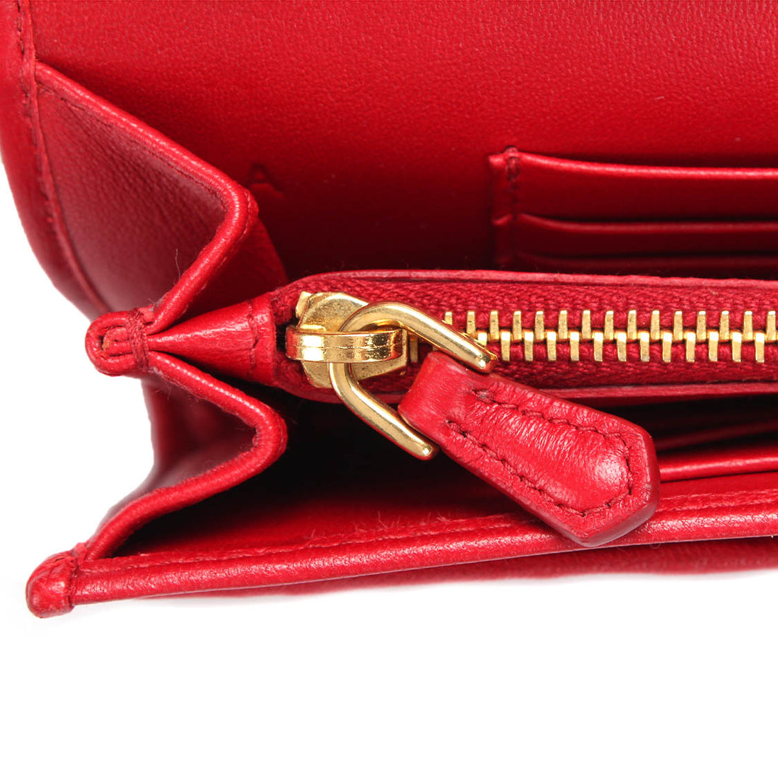 Gauffre Leather Wallet on Chain