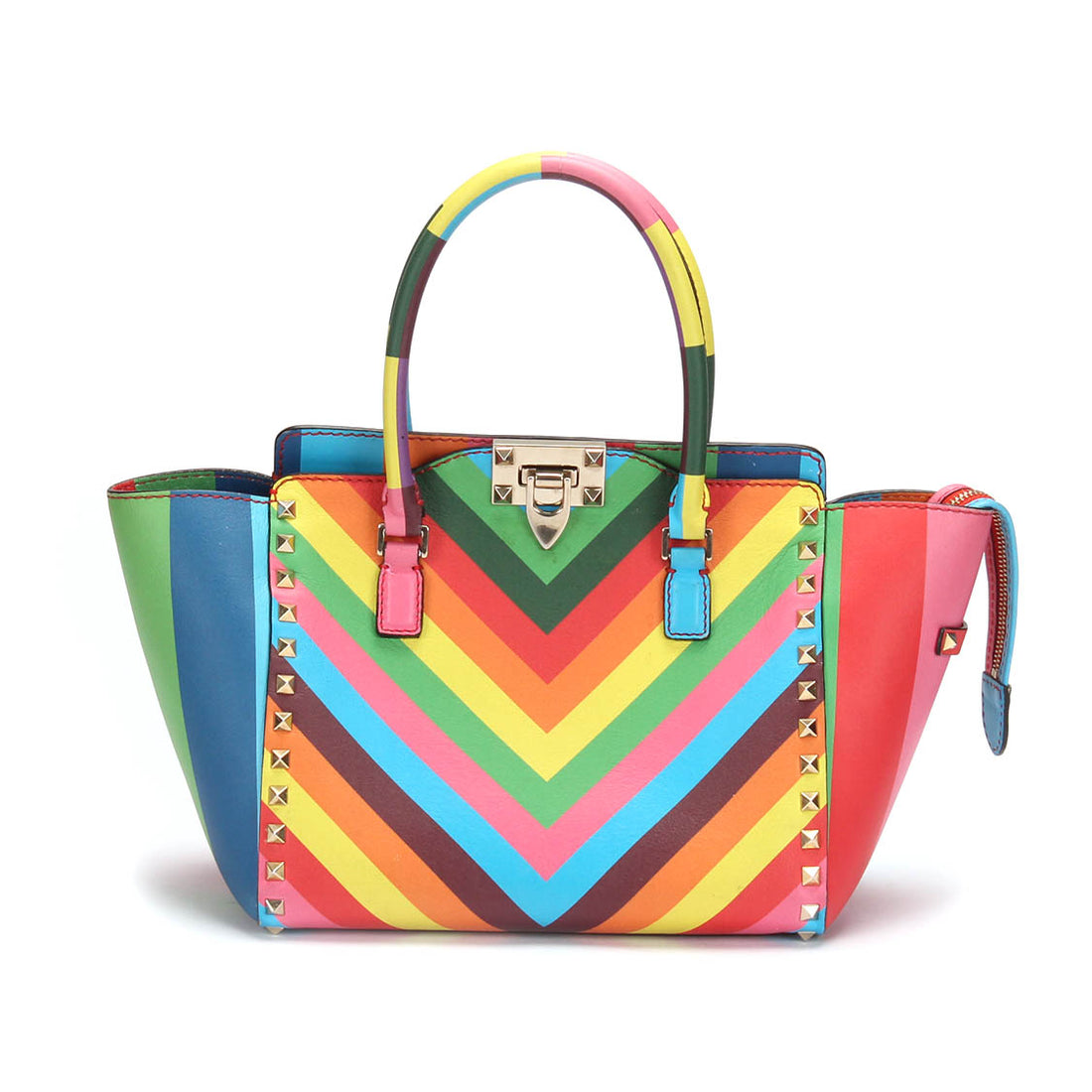 Rainbow Rockstud Tote Bag