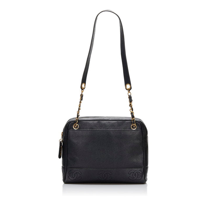 Triple CC Caviar Shoulder Bag