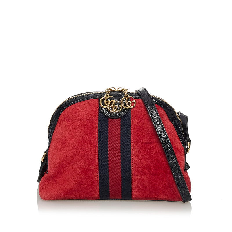 Small Ophidia Suede Crossbody Bag 499621