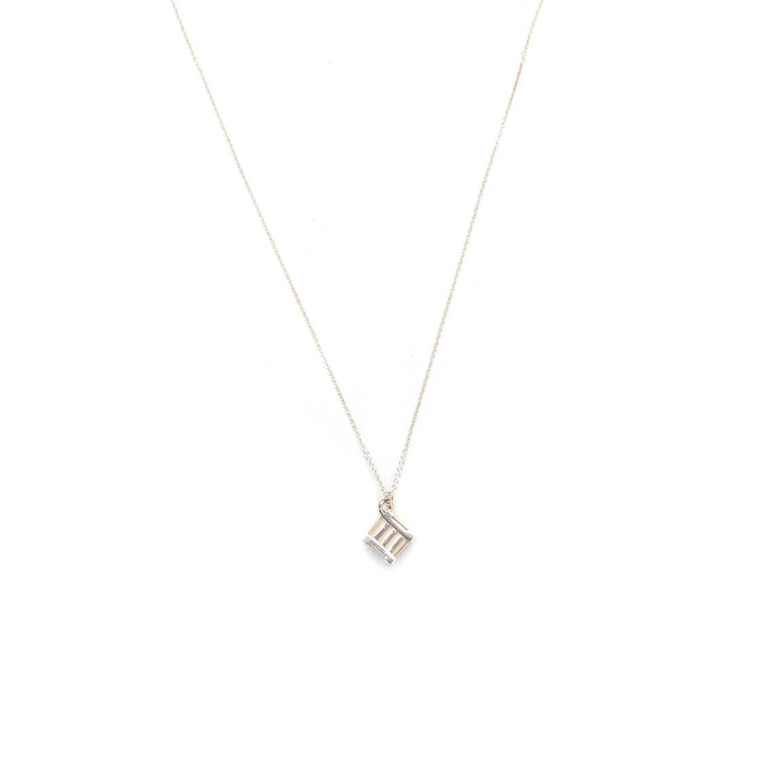 18K Atlas Cube Pendant Necklace