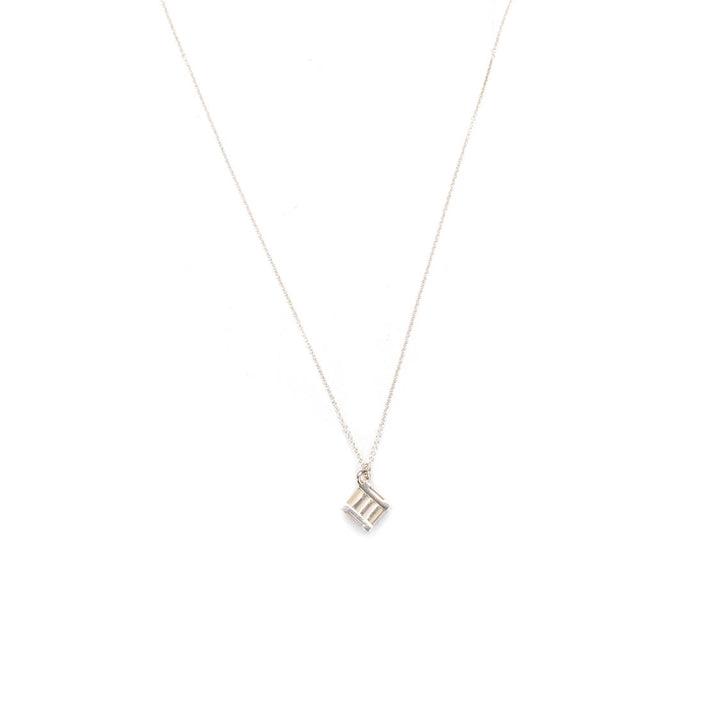 18K Atlas Cube Pendant Necklace