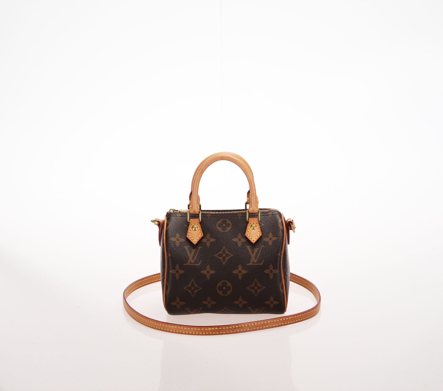 Louis Vuitton 2way Miniboston Bag Nano Speedy Monogram M61252