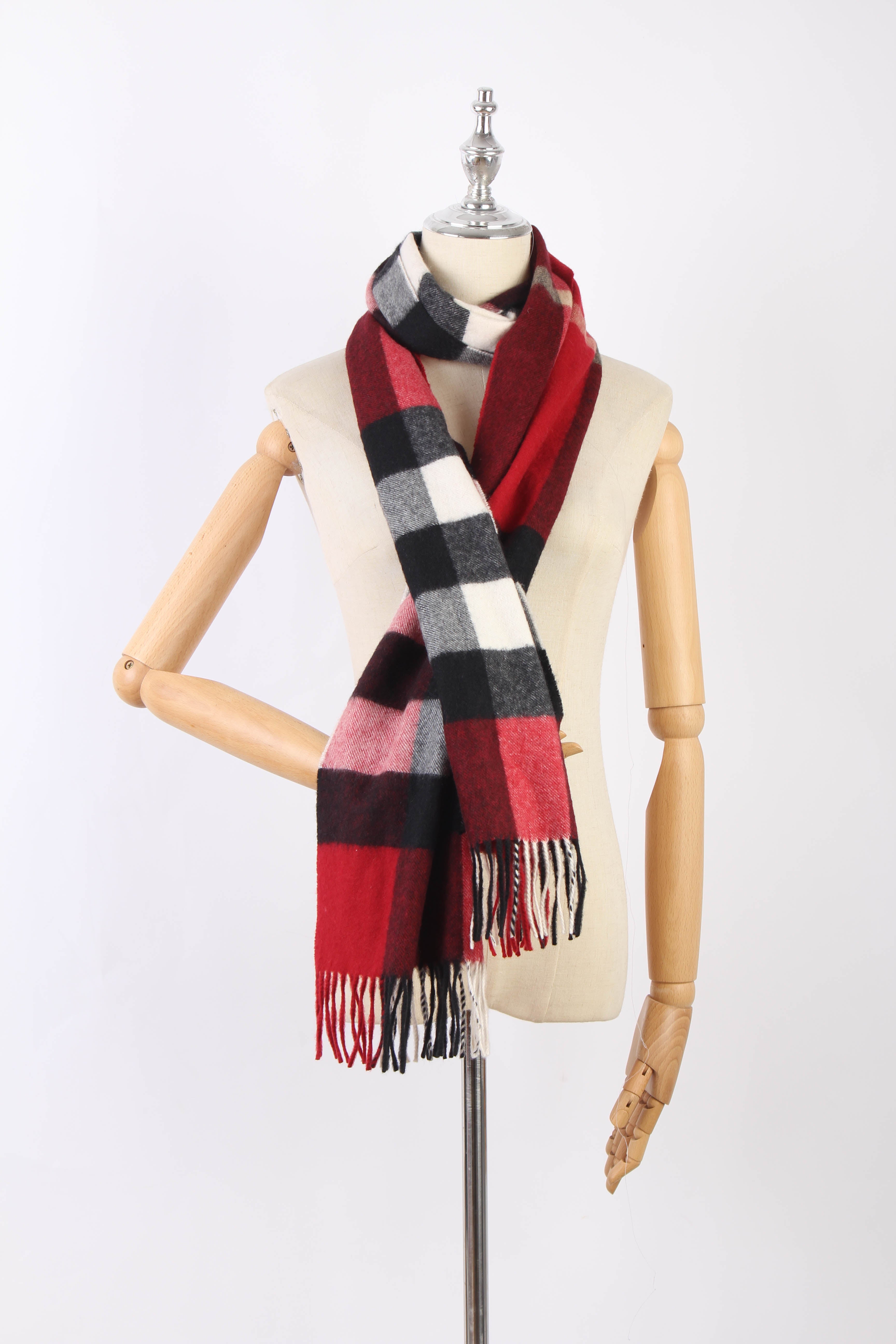 Check Wool Scarf