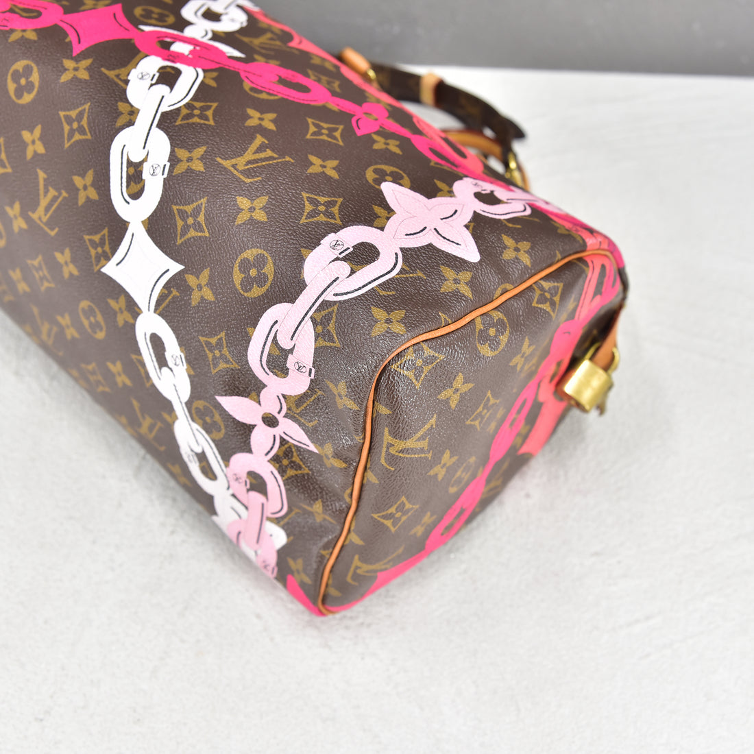 Limited Edition Monogram Chain Flower Speedy 30